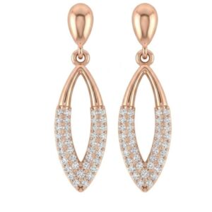 Demi-Fine Rose Gold & Diamond-White Halo Earrings